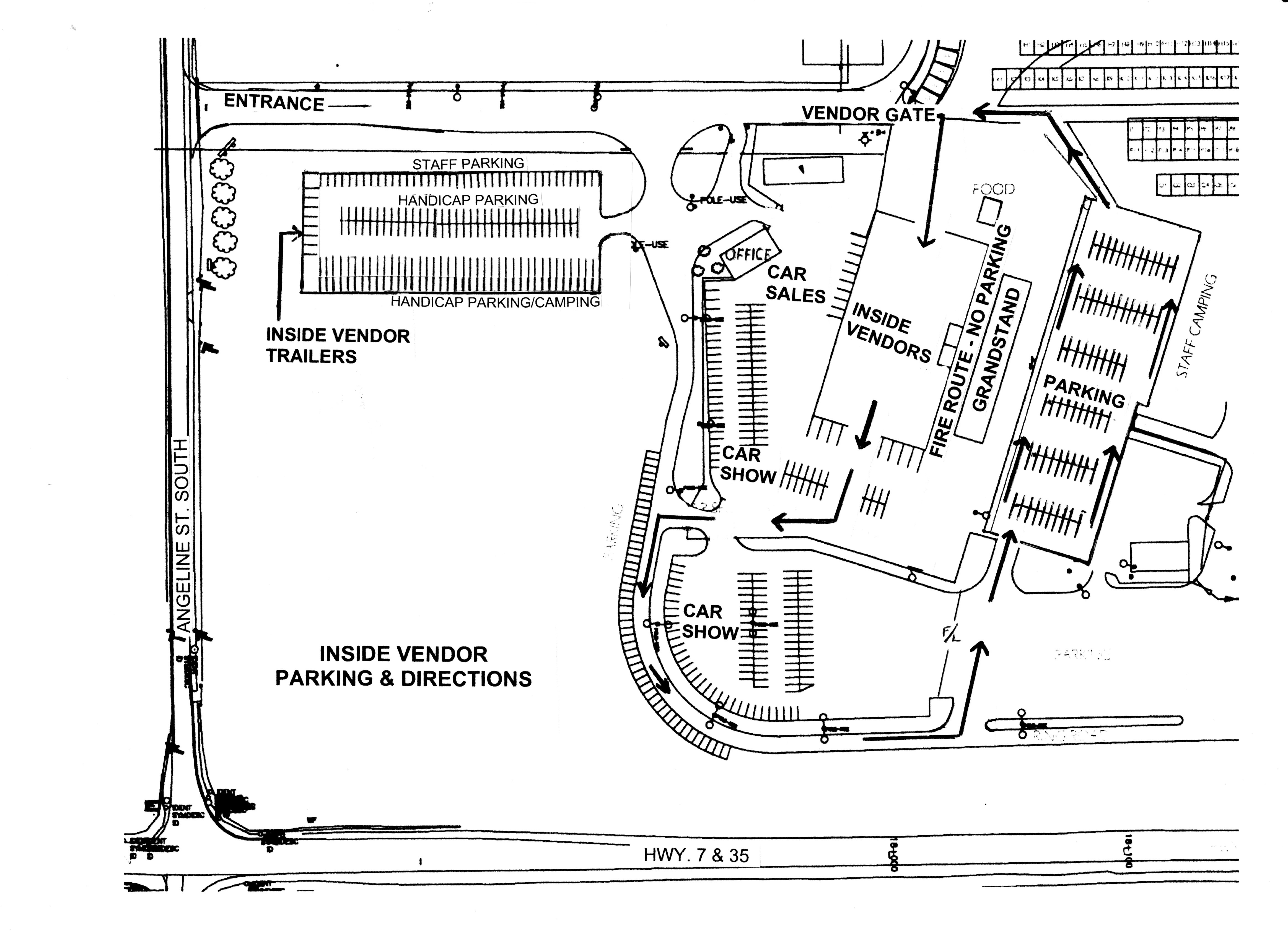 2022 Inside Vendor Parking and Directions