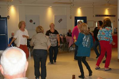 Some of the gals dancing to the music.